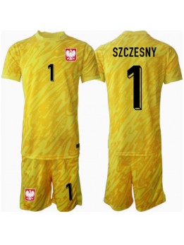 Poljska Wojciech Szczesny #1 Golmanski Dječji Domaci Dres kompleti EP 2024 Kratak Rukavima (+ kratke hlače)